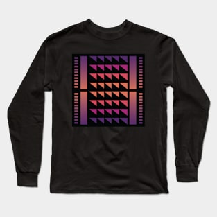 “Dimensional Levels” - V.3 Purple/Orange - (Geometric Art) (Dimensions) - Doc Labs Long Sleeve T-Shirt